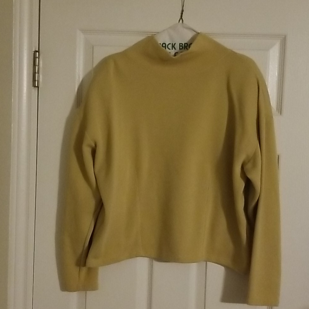 Express mustard L long sleeve pullover